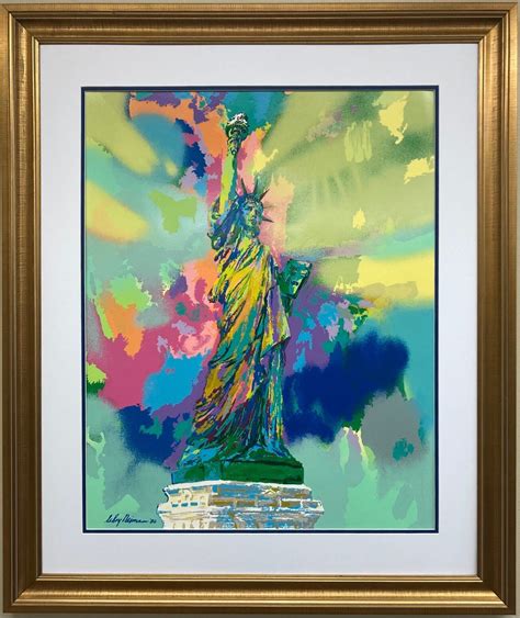 Leroy Neiman Statue Of Liberty Custom Framed Art Serigraph Liberty