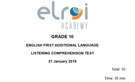 English Fal Gr Task Listening Comprehension Teacha