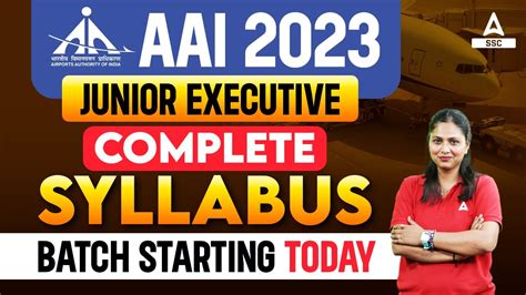 Aai Junior Executive Common Cadre Syllabus Batch Starting Today By