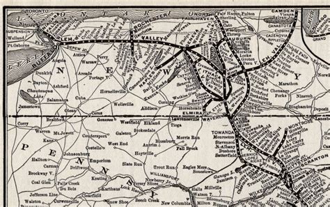 1906 Antique Lehigh Valley Railroad Map Vintage Lehigh Valley | Etsy