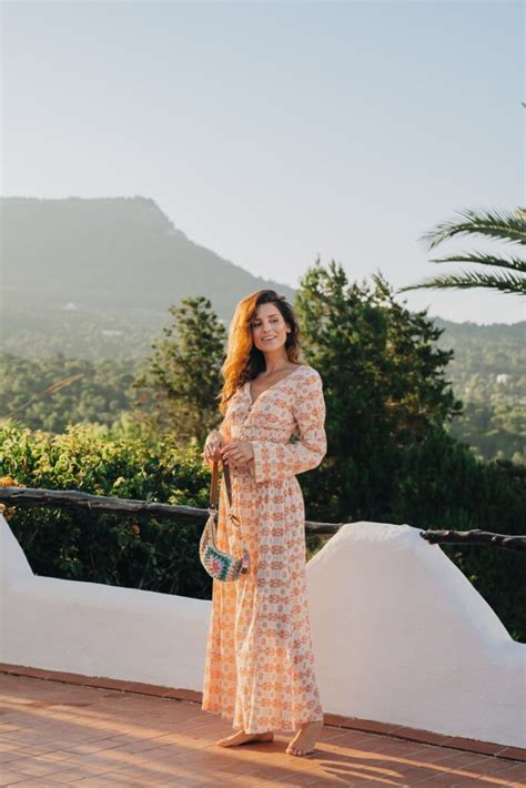 Long Dress Happy Fantasy Orange Isla Ibiza Bonita