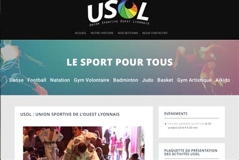 Nouveau Site Internet Usol Union Sportive De Louest Lyonnais