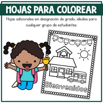 Hojas De Colorear Regreso A Clases Bienvenidos By Fiesta Bilingue