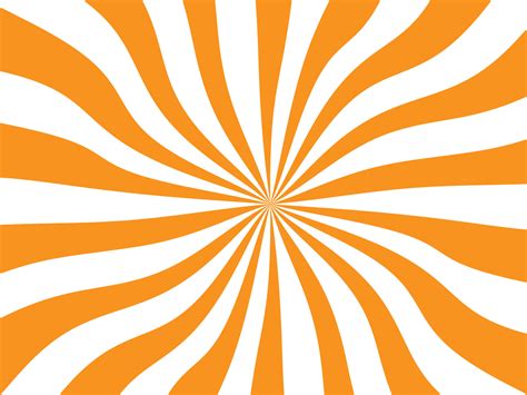 Sun Rays Retro Vintage Style On Orange And White Background Sunburst