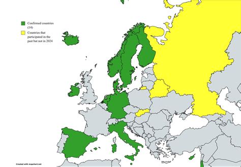 Eurovision 2024 Participation Map Reurovision