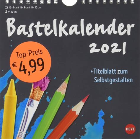 Bastelkalender 2021 Klein Anthrazit Amazon Es Libros