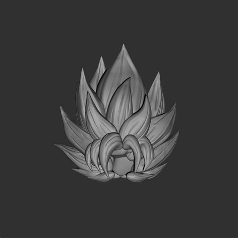 Stl File Goku Hair 💇 Obj ・3d Printable Model To Download・cults