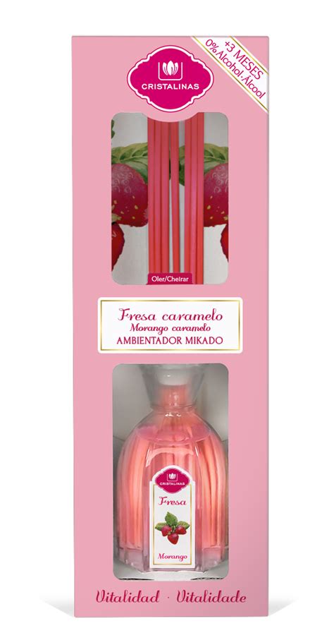 Cristalinas Ambientador De Mikado 90 Ml Aroma A Fresa Caramelo Perfume Popcorn Maker Kitchen