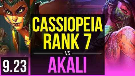 Cassiopeia Vs Akali Mid Rank 1 Cassiopeia Rank 7 Kda 11 2 7