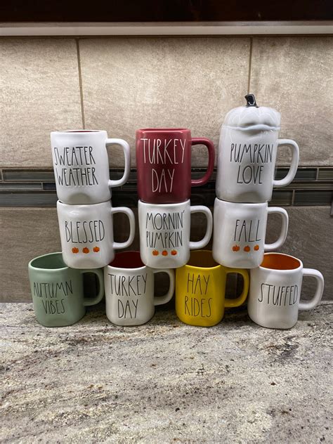 Assorted Rae Dunn Fall Mugs Authentic Rae Dunn Option To Etsy