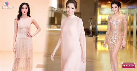 Thời trang Sao Những bộ đầm nude quá nhìn mãi không ra của sao Việt