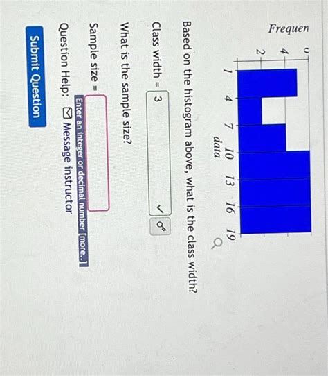 Solved Based On The Histogram Above What Is The Class Chegg