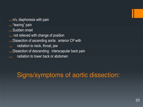 Aortic Dissection Signs And Symptoms