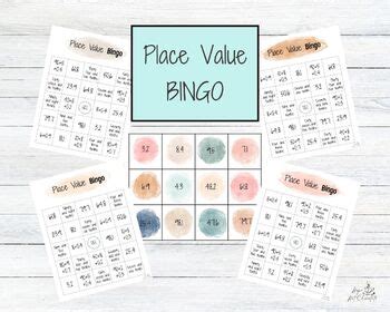 Decimal Place Value Bingo Game Tenths By Hope And Hot Chocolate