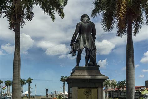 Bronze Statue Of Mahe De Labourdonnais In Port Louis Capital City Of