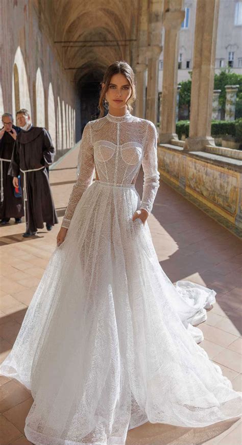 50 Breathtaking Wedding Dresses In 2022 Long Sleeve Embellishment