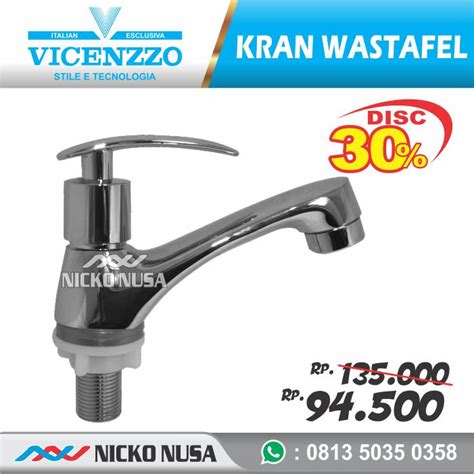 Kran Wastafel Vicenzzo Vz Cold Kuningan Keran Cuci Tangan Meja