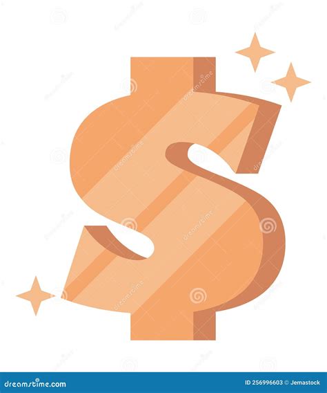 Golden Money Dollar Symbol Stock Vector Illustration Of Vector 256996603