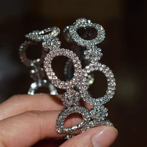 Women Shiny Rhinestone Circle Hoop Earrings Jewelr Grandado