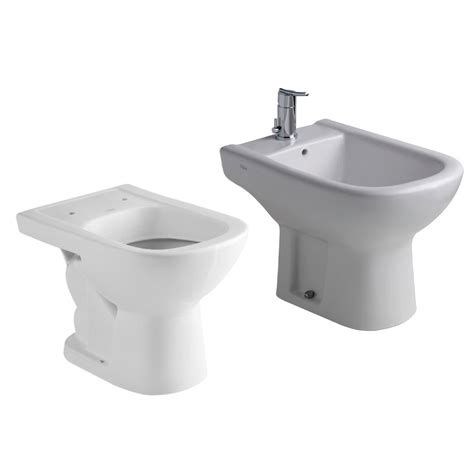 Combo De Sanitarios Ferrum Bari Inodoro Corto Y Bidet Agujero