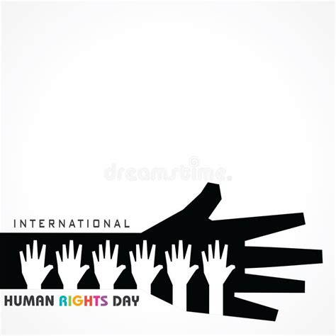 International Human Rights Day 10 December Stock Vector Illustration