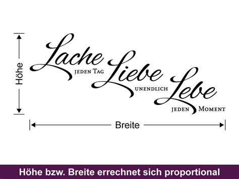 Glastattoo Lache Liebe Lebe Von KLEBEHELD DE