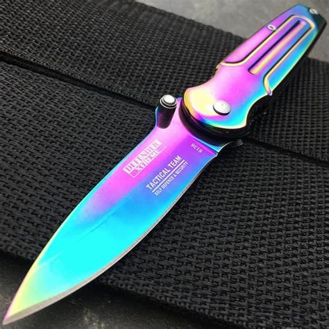 Defender Xtreme Rainbow Pocket Knife Set Noveltystreet