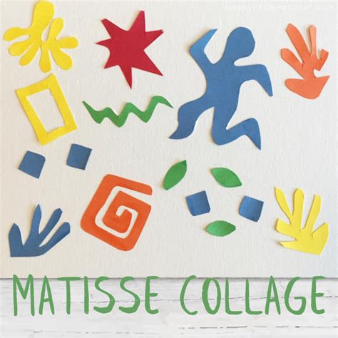 Matisse Collage Art Project - Shape Printable Included! - Messy Little ...