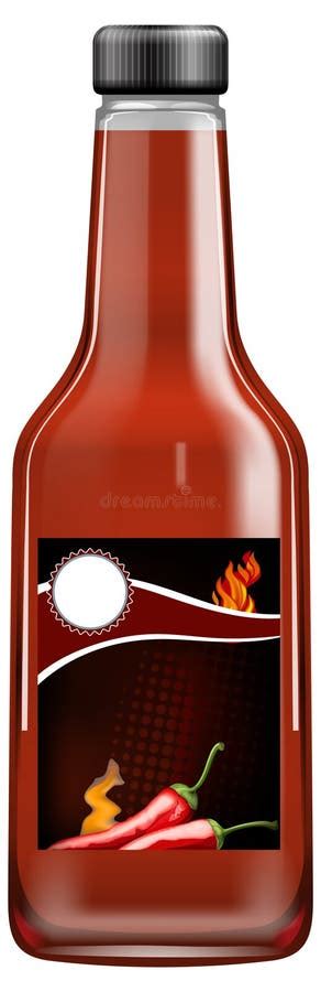 A Hot Sauce Bottle Stock Vector Illustration Of Bottle