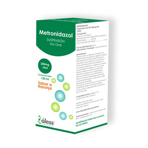 Metronidazol Suspensión Oral 250mg 5ml Alesspharma