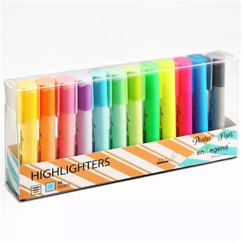 Set De 12 Surligneurs Couleurs Assorties Enlegend