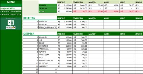 Como Fazer Uma Planilha De Gastos Mensais Excel E Vba Brasil