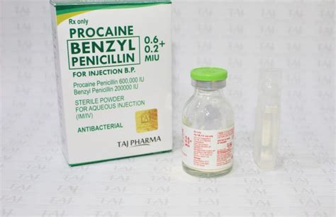 Procaine Benzyl Penicillin for Injection B.P. 0.6+0.2 MIU