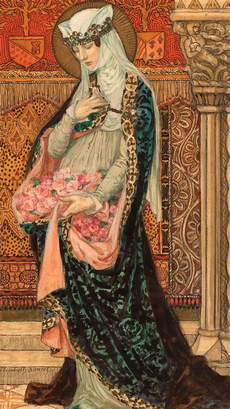 Portrait Of A Renaissance Woman Holding Roses