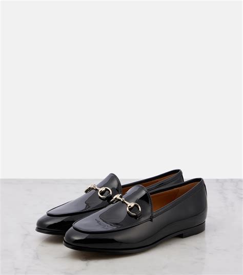 Jordaan Horsebit Patent Leather Loafers In Black Gucci Mytheresa