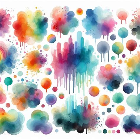 Premium Photo Ombre Watercolor Splash Illustration Collection