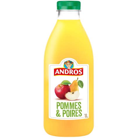 Jus Multifruits Multivitaminés Pomme Poire ANDROS la bouteille de 1L