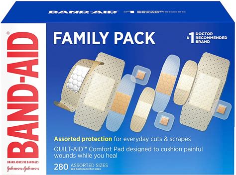 Band-Aid Brand Adhesive Bandage Variety Pack, Sheer and Clear Bandages ...