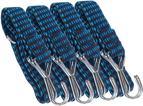 Liangting Adjustable Flat Bungee Cords Inch Blue Latex Heavy Duty