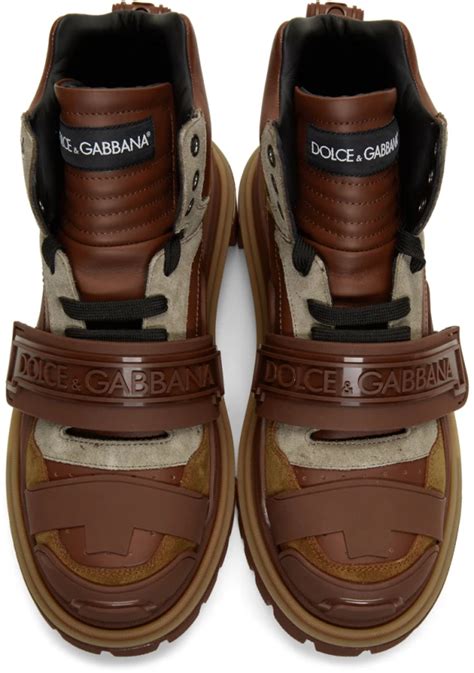 Dolce And Gabbana Brown Trekking Boots Ssense Designer Sneakers Mens