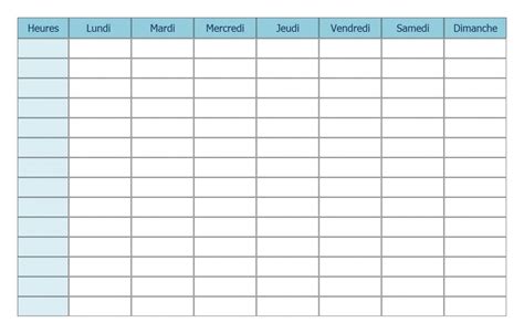 Emploi Du Temps Semaine Bebe