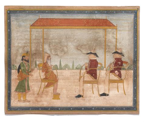 Filemaharaja Ranjit Singh With Two British Officers Wikimedia