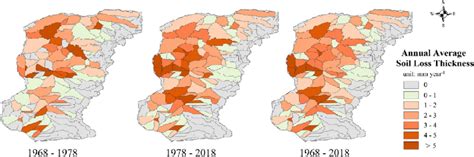 The Annual Average Soil Loss Thickness Induced By Gully Erosion For