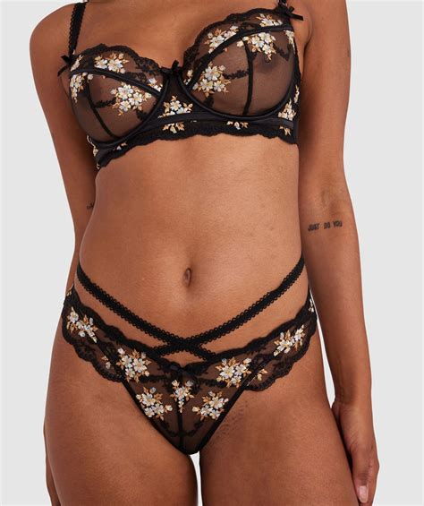 Bras N Things Enchanted Tuscan Sun Brazilian Knicker Black