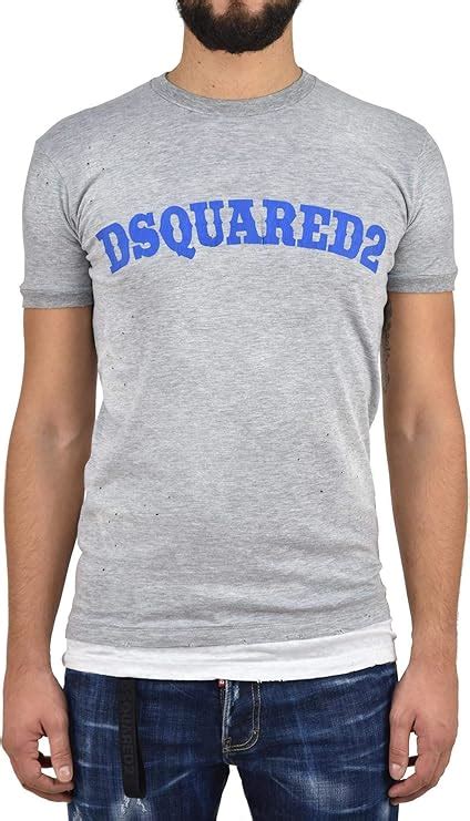 Dsquared Camisetas Dsquared Para Hombre Color Gris Gris M Amazon