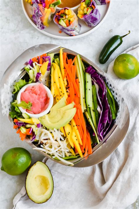 Mango Spring Roll In A Bowl A Paige Of Positivity