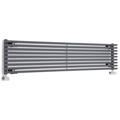 Fin Anthracite Horizontal Single Panel Designer Radiator X