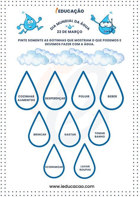 Atividades Dia Da Gua Para Educa O Infantil Bncc