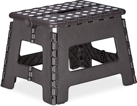 Relaxdays 10023606 709 Pliant M Portable Tabouret De Voyage Salle De