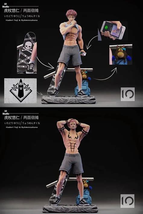 Scale Yuji Itadori Ryomen Sukuna Jujutsu Kaisen Resin Statues